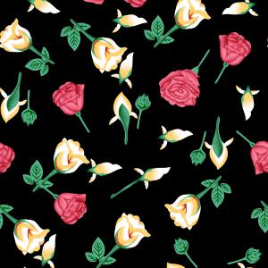 Rose and Lily Floral Seamless Pattern Design