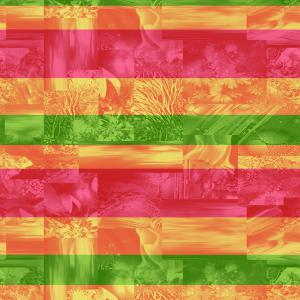 Abstract Neon Patchwork Textile Pattern