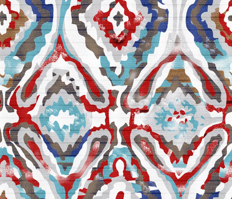Abstract Ikat Tribal Seamless Pattern Design