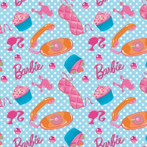 Barbie-themed elements on with polka-dot