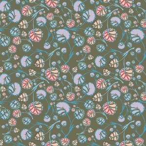 Elegant Blue Floral Minimal Seamless Pattern Design