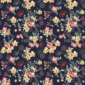 Ditsy floral dark ground pattern