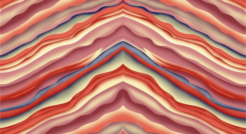 Abstract Wavy Gradient Layered Pattern Design