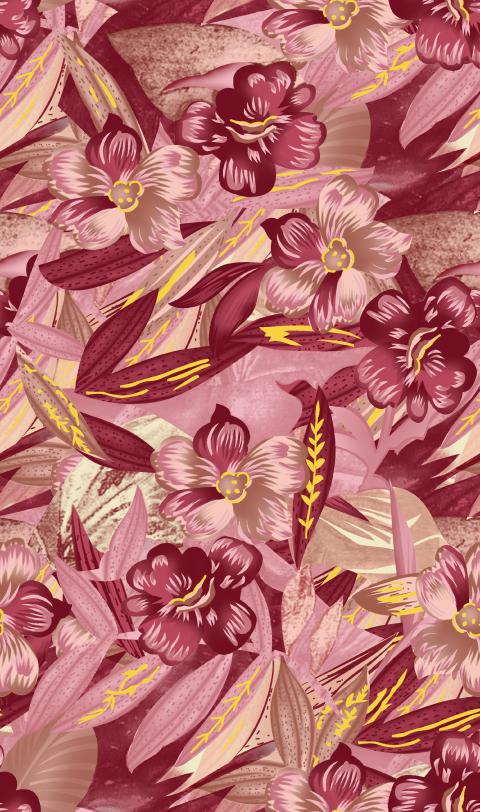 Soft Pink Vintage Floral Seamless Pattern