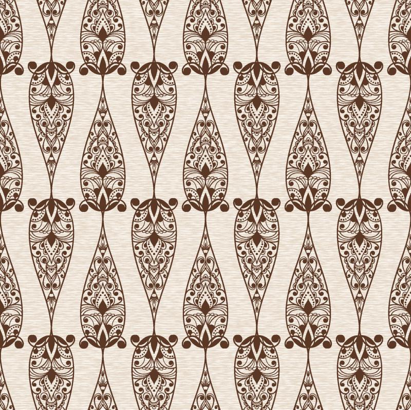 Vector Ethnic Seamless Floral Pattern