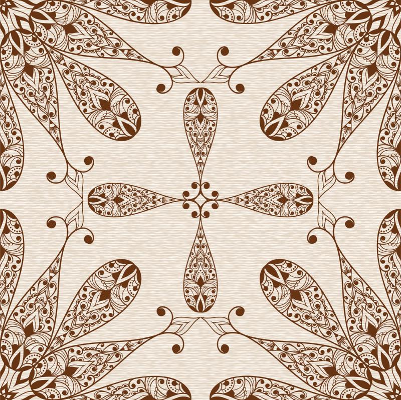 Vector Ethnic Seamless Floral Pattern