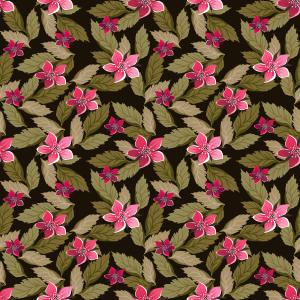 Pink flowers and green leaves
