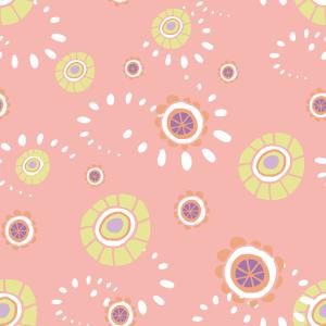 Cute Pink Abstract Floral Seamless Pattern Design