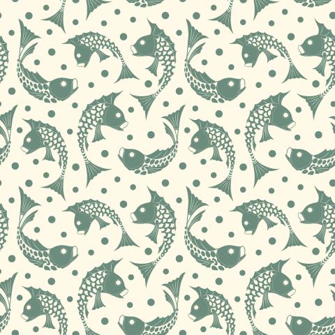 Fish and small dots pattern