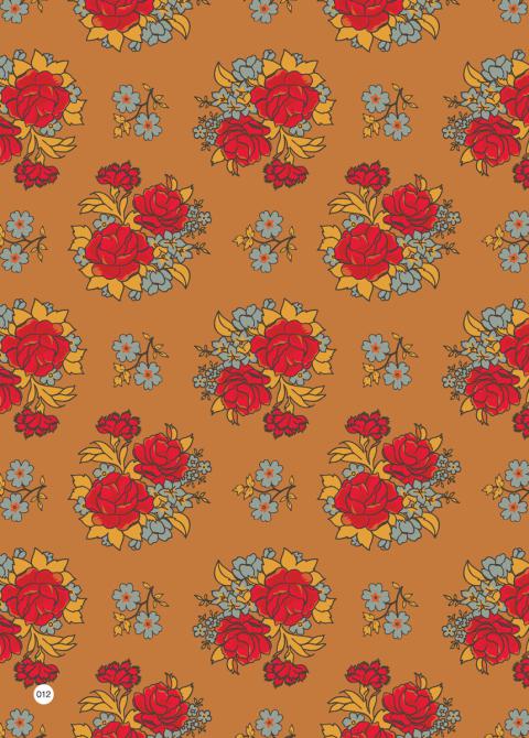 Prominent red rose flowers pattern