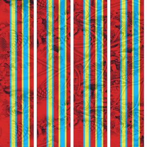 Red Artistic Stripe Contemporary Design