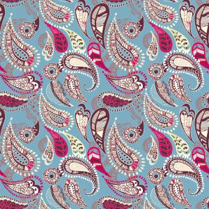 Vintage Paisley Leaf Ornamental Seamless Pattern Design