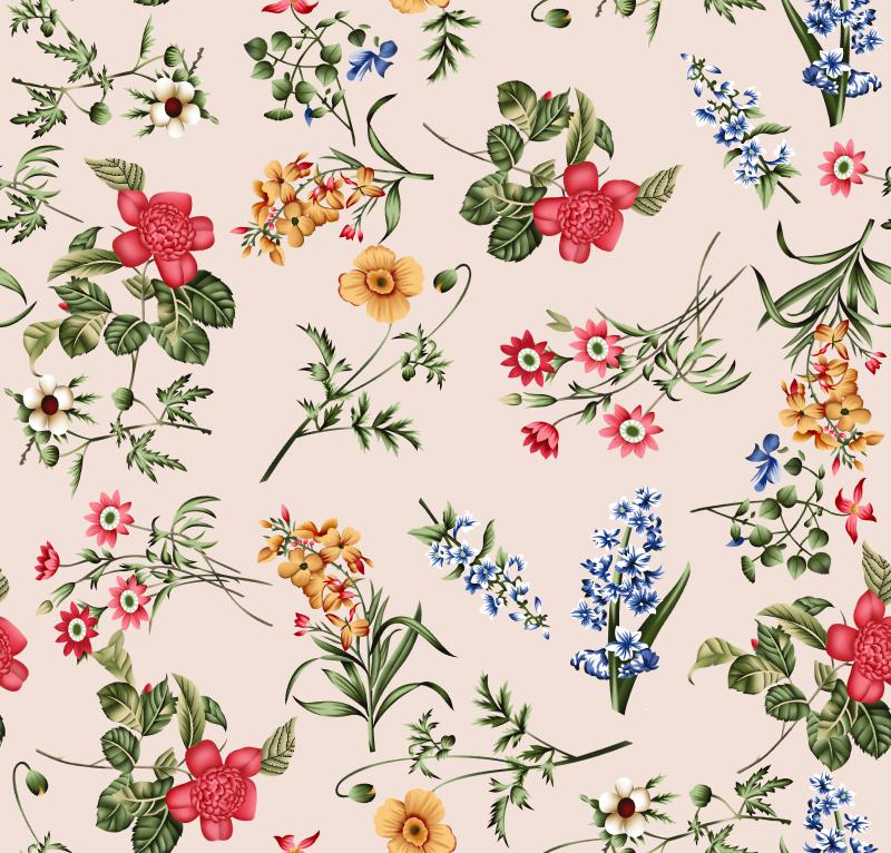 Classic Floral Bouquet Seamless Pattern Design