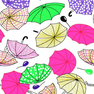 Umbrella Fun Colorful Seamless Pattern Design