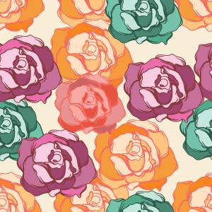 Abstract Rose Floral Pattern