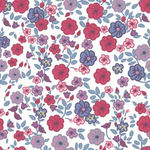 Ditsy floral white ground pattern
