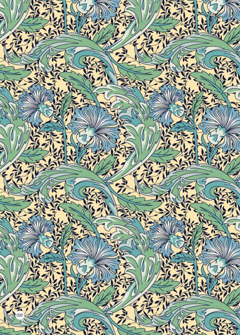 William Morris inspired "Winter Blossom" pattern
