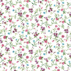 Delicate Pink Floral Vine Pattern