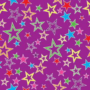 Colorful Star Abstract Fun Seamless Pattern Design