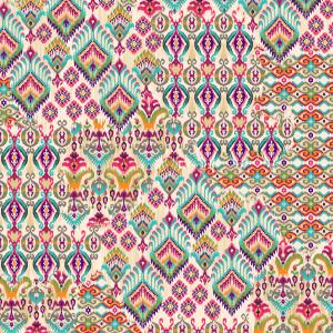 Colorful Ethnic Ikat Patchwork Pattern Design