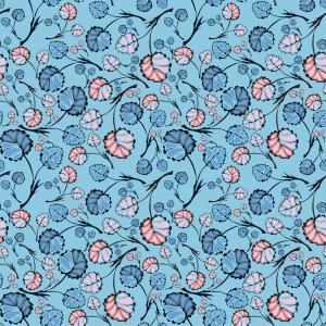 Soft Pastel Floral Botanical Seamless Pattern Design