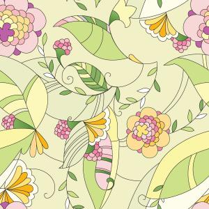 Modern Pastel Curvy Floral