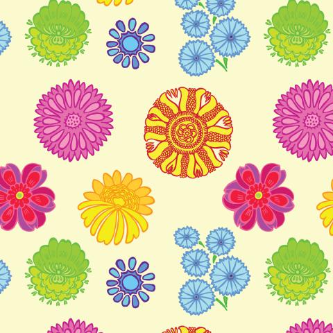 Floral designs with intricate detailing