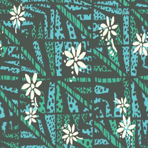 Modern Geometric Floral Abstract Seamless Pattern