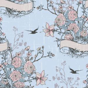 Vintage-style floral pattern