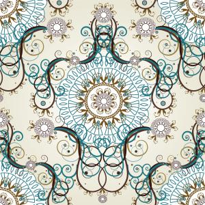 Vintage floral Ambesonne Victorian pattern
