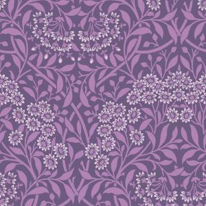 Elegant Victorian Damask Floral Pattern in Shades of Purple
