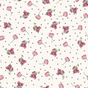 Vintage Floral Polka Dot Pattern