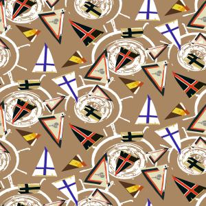 Nautical Vintage Sailing Seamless Pattern Design