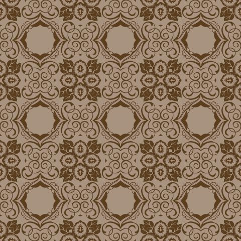 Flower motifs in shades of brown