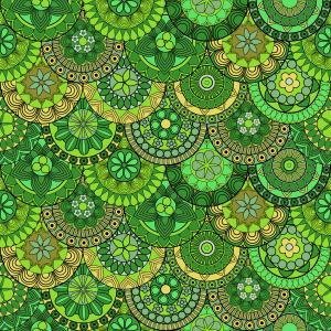 Green Mandala Pattern