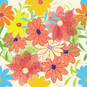 Overlapping Watercolor Daisies