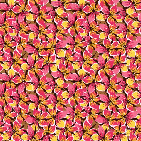 Hnd-drawn style flowers