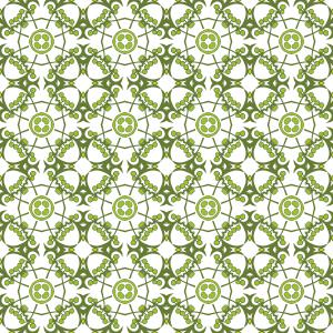 Vector green floral pattern