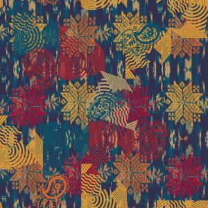 Abstract Pattern with Paisley and Floral Motifs