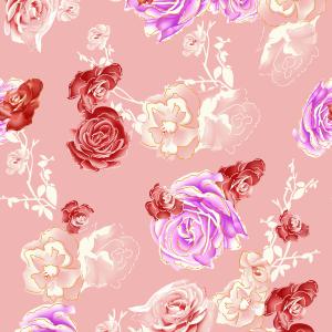 Soft Pastel Rose Floral Seamless Pattern Design