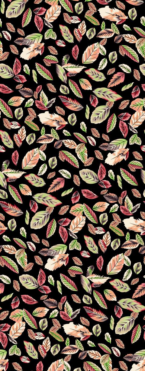 Autumn Leaves Scatter Seamless Pattern Design
