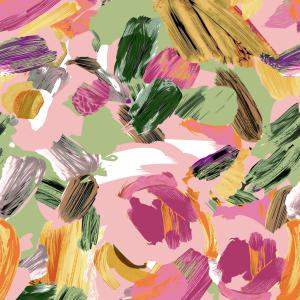 Artistic Abstract Oil Paint Brush Stroke Seamless Textile Pattern