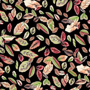 Autumn Leaves Scatter Seamless Pattern Design