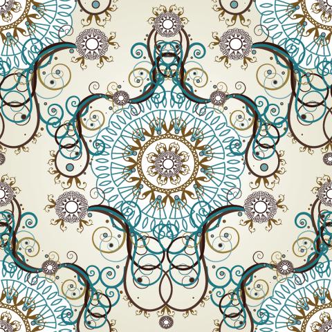 Vintage floral Ambesonne Victorian pattern