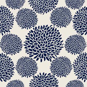 Blue Chrysanthemum Floral Seamless Pattern Background Design
