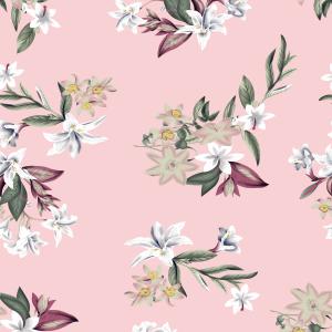 Soft Pink Floral Seamless Pattern Design