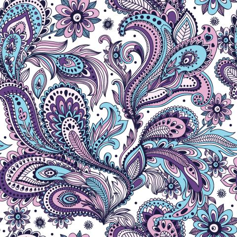 Vibrant and intricate Paisley pattern
