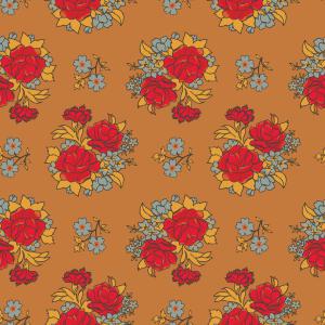 Prominent red rose flowers pattern