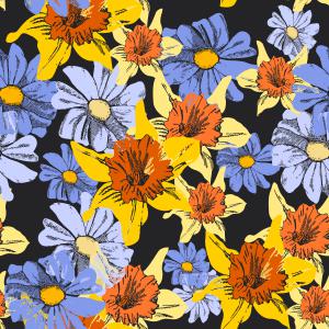 Artistic Floral Sketch Pattern