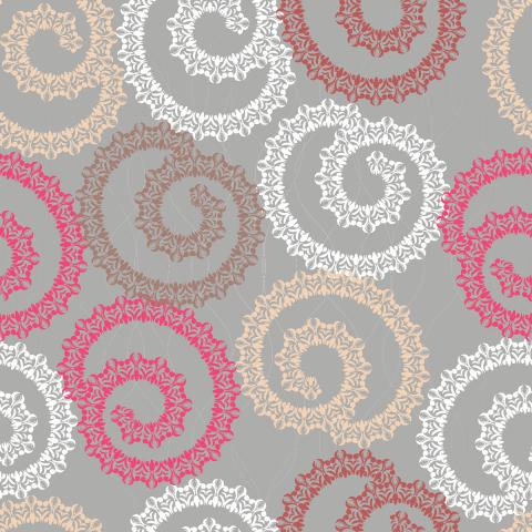 Swirling motif allover pattern